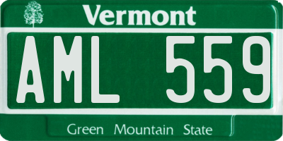 VT license plate AML559