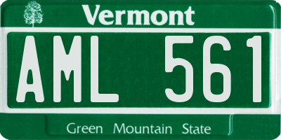 VT license plate AML561