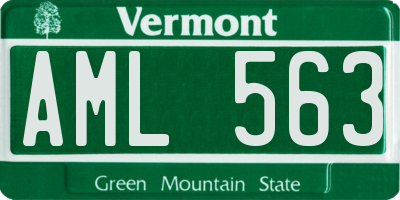 VT license plate AML563