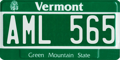 VT license plate AML565
