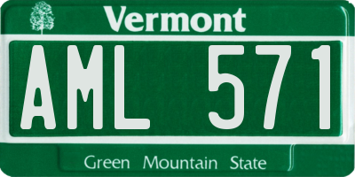 VT license plate AML571