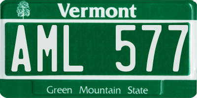 VT license plate AML577