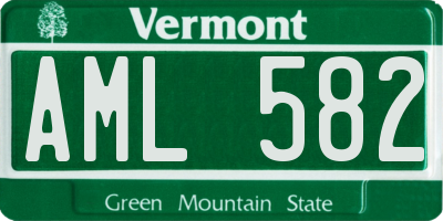 VT license plate AML582