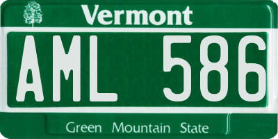 VT license plate AML586