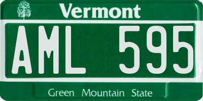 VT license plate AML595