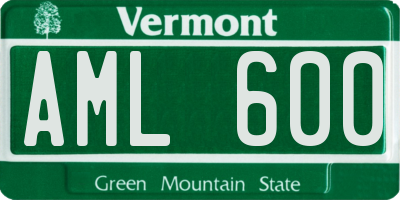 VT license plate AML600