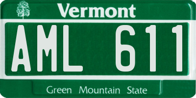 VT license plate AML611