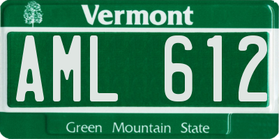 VT license plate AML612