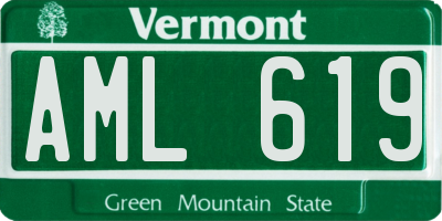 VT license plate AML619