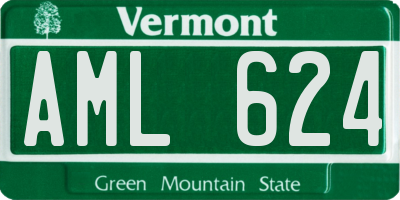 VT license plate AML624