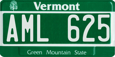 VT license plate AML625
