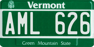VT license plate AML626