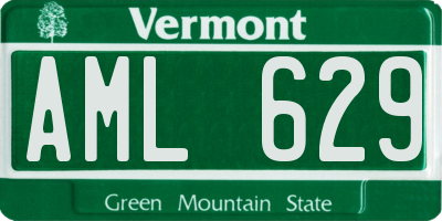VT license plate AML629