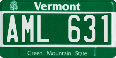 VT license plate AML631