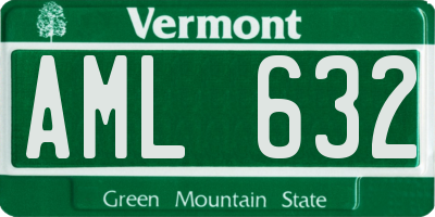 VT license plate AML632
