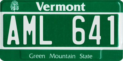 VT license plate AML641