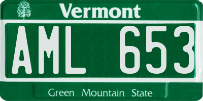 VT license plate AML653