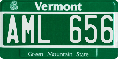 VT license plate AML656