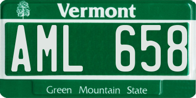 VT license plate AML658