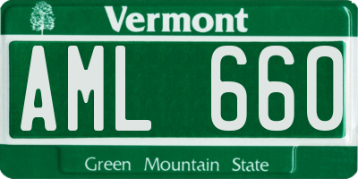 VT license plate AML660