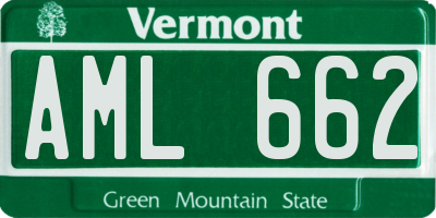 VT license plate AML662