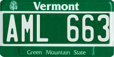 VT license plate AML663