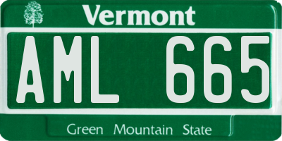 VT license plate AML665