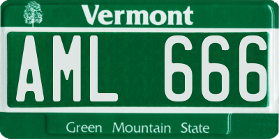 VT license plate AML666