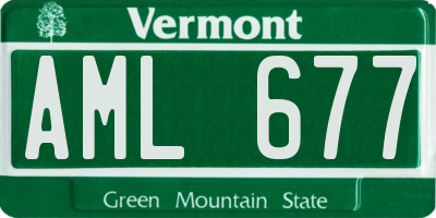 VT license plate AML677