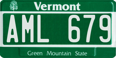 VT license plate AML679