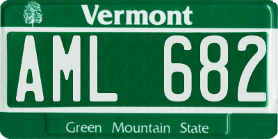 VT license plate AML682