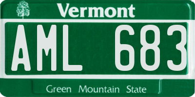 VT license plate AML683
