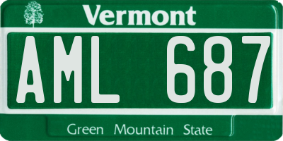 VT license plate AML687