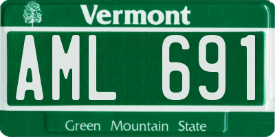VT license plate AML691