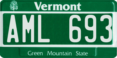 VT license plate AML693