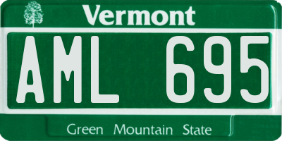 VT license plate AML695