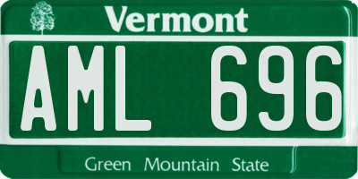 VT license plate AML696