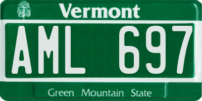 VT license plate AML697