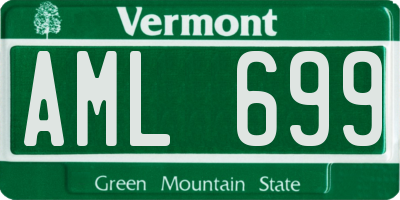 VT license plate AML699