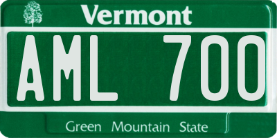 VT license plate AML700