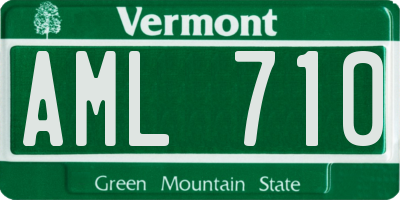 VT license plate AML710