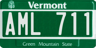 VT license plate AML711