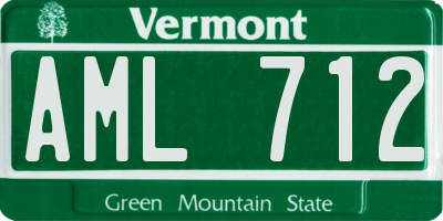 VT license plate AML712