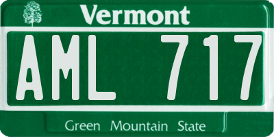 VT license plate AML717