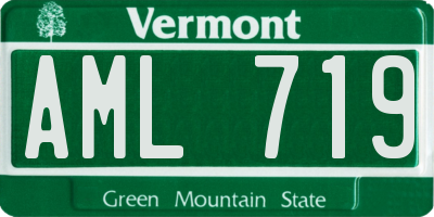 VT license plate AML719
