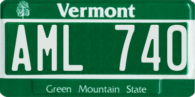 VT license plate AML740