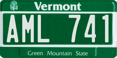 VT license plate AML741