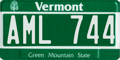 VT license plate AML744