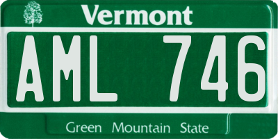 VT license plate AML746