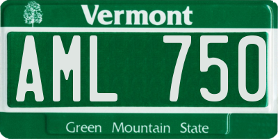 VT license plate AML750